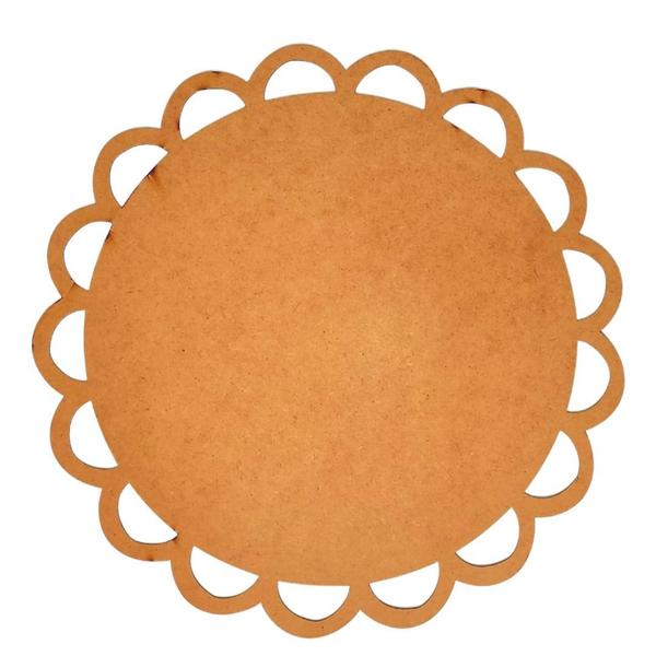 Imagem de Sousplat em MDF Cru Arabesco 35cm - MDF 3mm - Kit C/ 24 Unid.