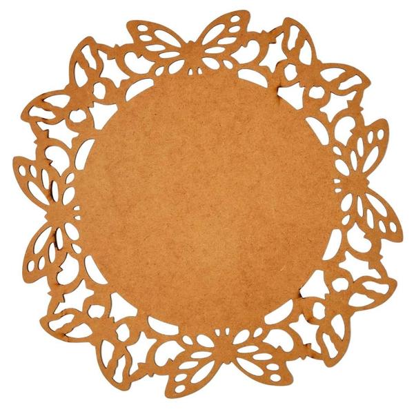 Imagem de Sousplat em MDF Cru Arabesco 35cm - MDF 3mm - Kit C/ 24 Unid.