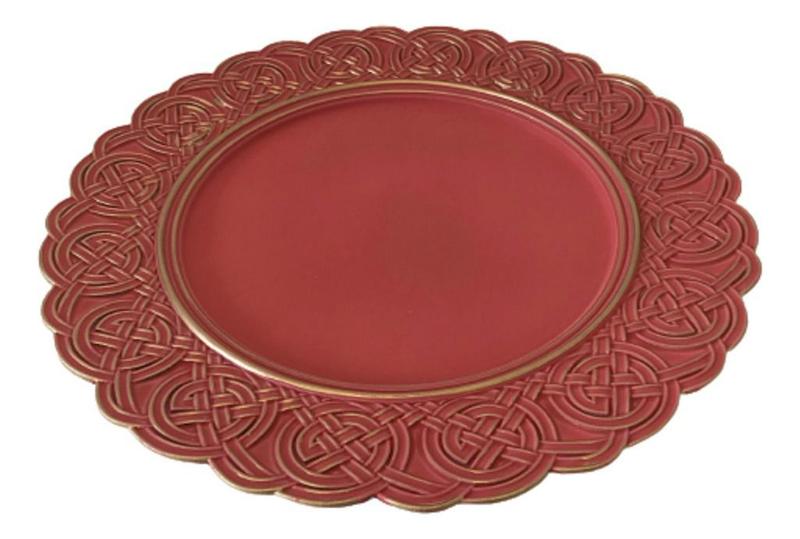 Imagem de Sousplat Em Plástico Marsala Com Relevo Royal Decor 33cm