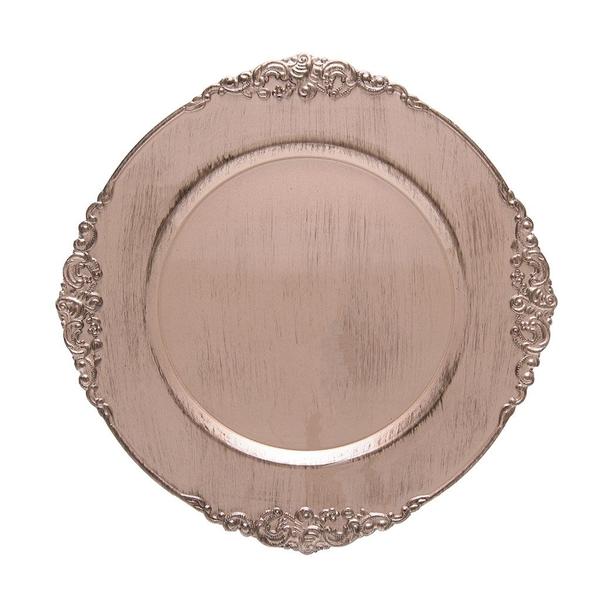 Imagem de Sousplat Galles Barroco Rose Gold Antique Mesa Posta