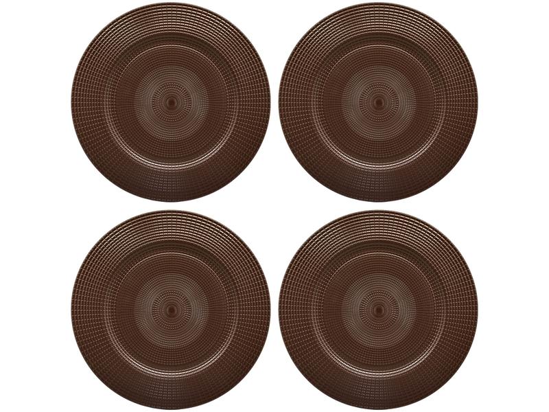 Sousplat Marrom 33cm Haus Concept Roma - 4 Peças