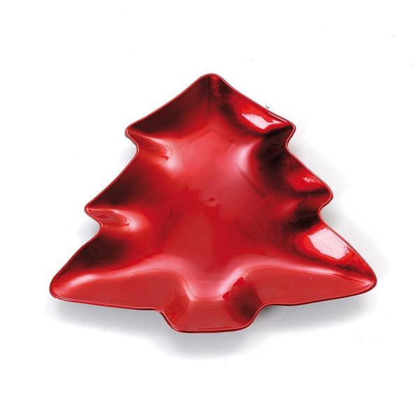 Imagem de Sousplat Pinheiro Vermelho P 21cm - 01 unidade - Cromus Natal - Rizzo