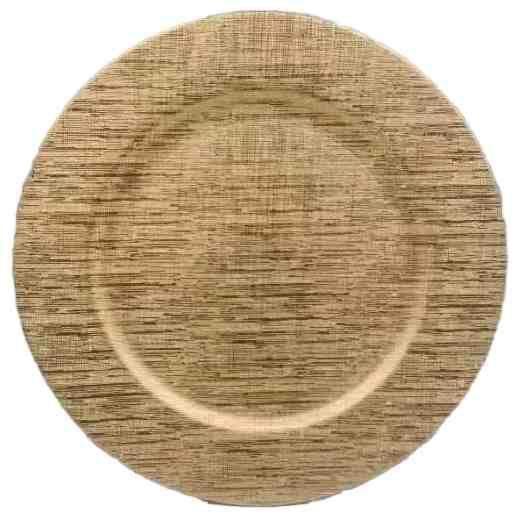 Sousplat Redondo Dourado Polipropileno 33Cm Rafimex Imagem de Sousplat Redondo Dourado Polipropileno 33Cm Rafimex