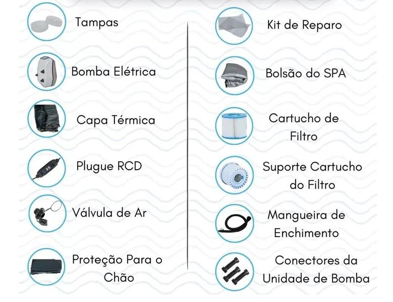 Imagem de SPA Inflável Redondo Intex PureSPA Massagem Bolhas 04 pessoas 795 Litros 220v 28426