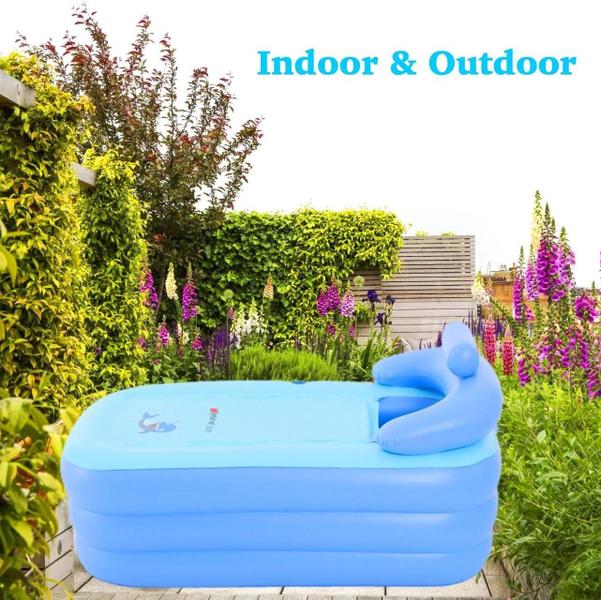 Imagem de Spa portatil banheira inflavel adulto quente e gelado portatil quente piscina infantil banheira bebe pvc viagem e casa