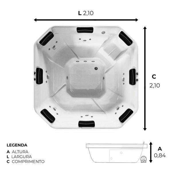 Imagem de Spa Quadrado Harmonia PADRÃO com hidro