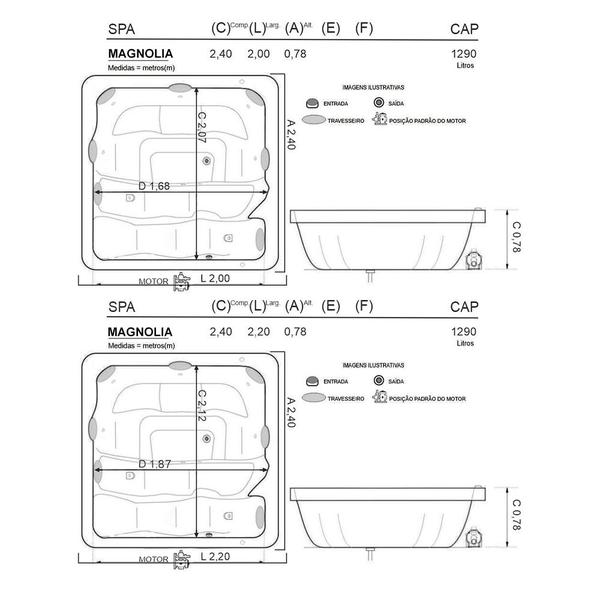 Imagem de Spa Quadrado Magnolia COMBATE com hidro