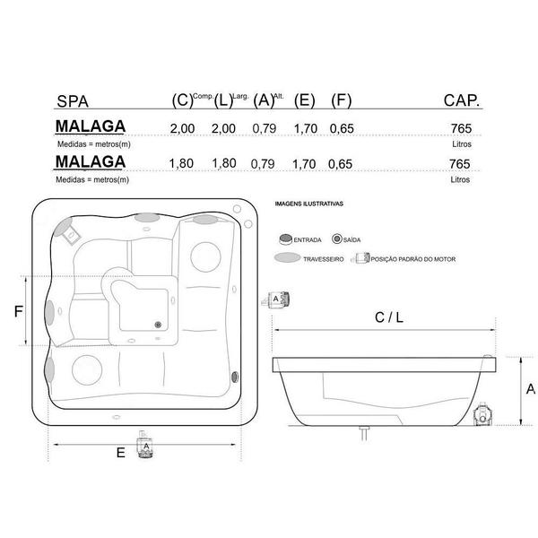 Imagem de Spa Quadrado Malaga COMBATE com hidro