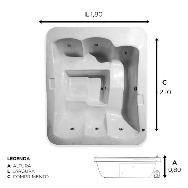 Imagem de Spa Retangular Rio Branco com hidro