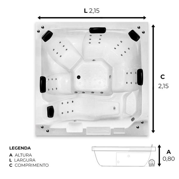 Imagem de Spa Retangular Valencia PADRÃO com hidro