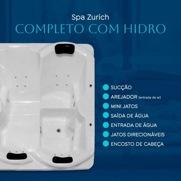 Imagem de Spa Retangular Zurich COMPLETO com hidro