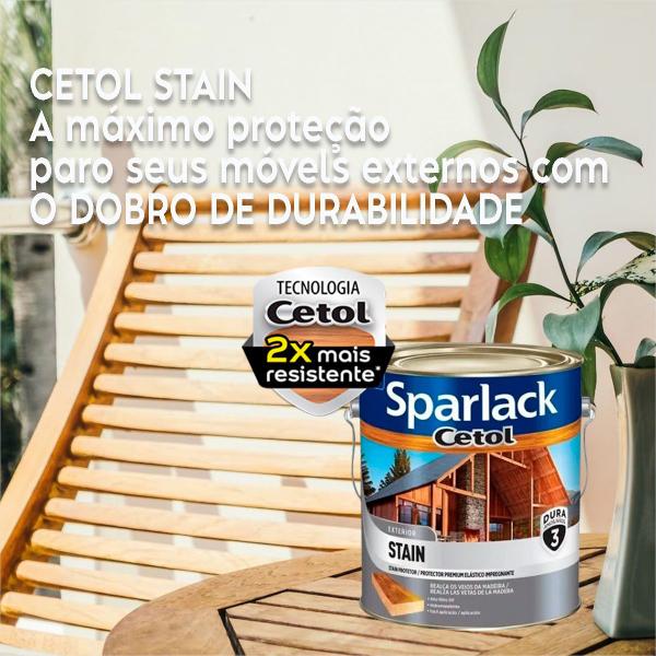 Imagem de Sparlack Stain Acetinado Incolor Cetol Uv Glass 3,6 Litros