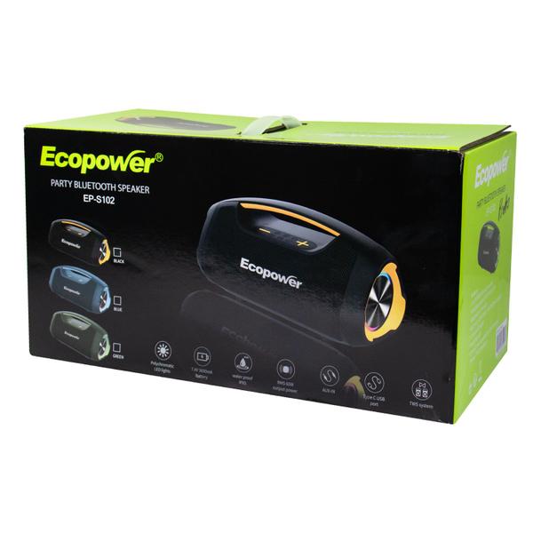 Imagem de Speaker Ecopower EP-S102 - USB/Aux/SD - Bluetooth - 60W RMS - Preto e Laranja