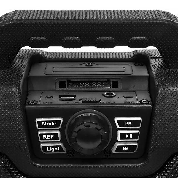 Imagem de Speaker Megastar HY-BS77BT 1.500 Watts P.M.P.O com Bluetooth/USB/Radio FM - Preto