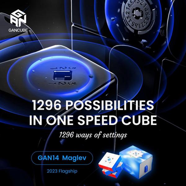 Imagem de Speed Cube GANCUBE GAN14 Maglev 3x3 magnético de 56 mm sem adesivo