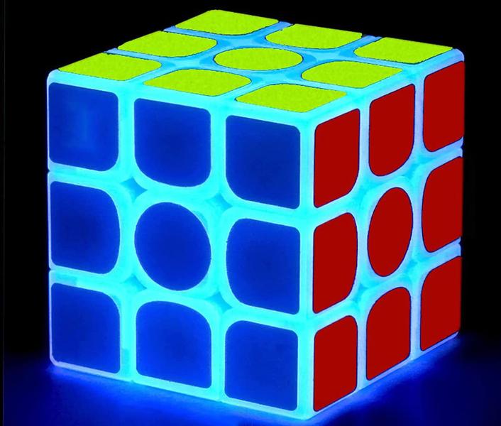 Imagem de Speed Cube ZhildChen Fluorescente 3x3x3 Brilha em azul escuro