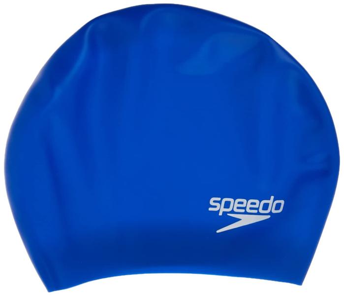 Imagem de Speedo Touca de Natação Unissex Adulto Silicone Cabelo Longo Azul, Tamanho Único