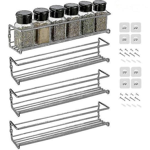 Imagem de Spice Rack Wall Mount Wokex Single Tier Carbon Steel Silver