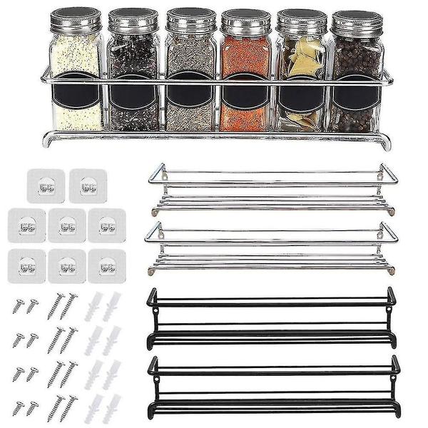 Imagem de Spice Rack Wall Mount Wokex Single Tier Carbon Steel Silver