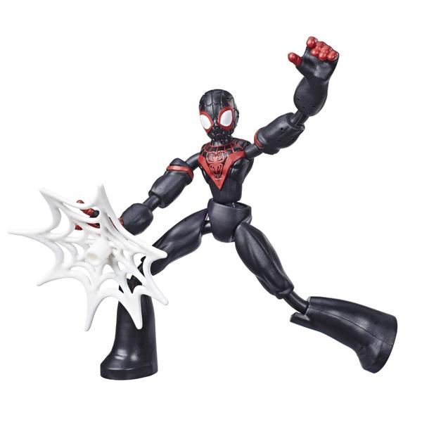 Imagem de Spider-Man Marvel Bend e Flex Miles Morales Action Figure Toy, Figura flexível de 6 polegadas, inclui acessório web, para crianças de 4 anos ou mais