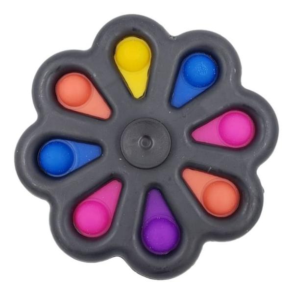 Imagem de Spinner Com 8 Pop It Fidget Toy Brinquedo Antistress Bolha