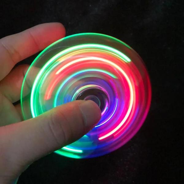 Imagem de Spinner Fidget LED Luminoso - Brilha no Escuro - Brinquedo EDC para Alívio do Stress