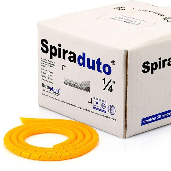 Imagem de Spiraduto 1/4 Organizador De Cabos - Dutoplast Laranja 1M