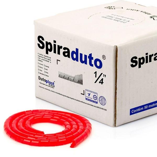 Spiraduto 1/4 Organizador De Cabos - Dutoplast Vermelho 5M Imagem de Spiraduto 1/4 Organizador De Cabos - Dutoplast Vermelho 5M