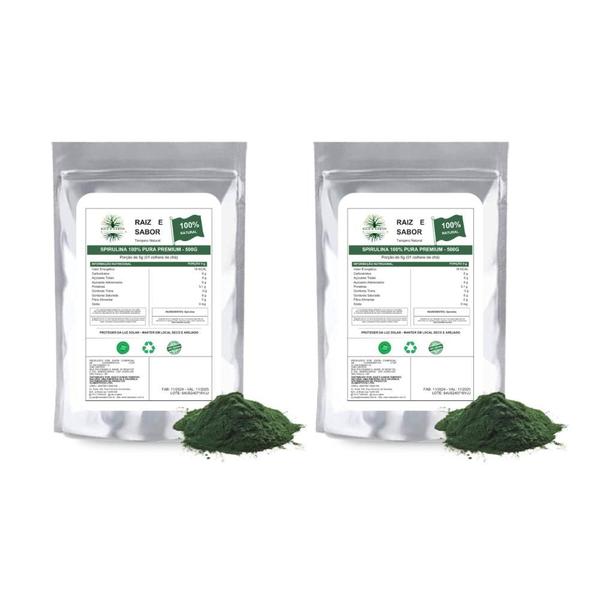 Spirulina em Pó 500g: Energia e Nutrição Completa, Kit com 2 - Raiz e Sabor Imagem de Spirulina em Pó 500g: Energia e Nutrição Completa, Kit com 2