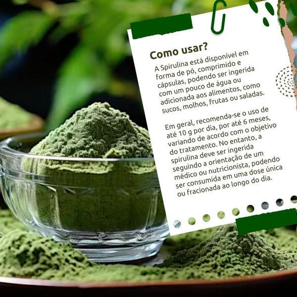 Imagem de Spirulina em Pó 500g: Energia e Nutrição Completa, Kit com 2