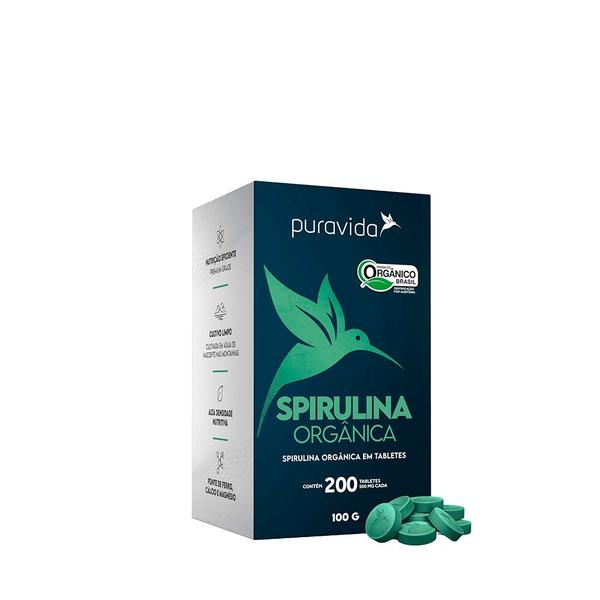 Imagem de Spirulina Orgânica (200 Tabletes) Puravida