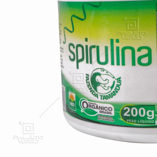 Imagem de Spirulina Orgânica Certificada 200g em Pó - Fazenda Tamanduá