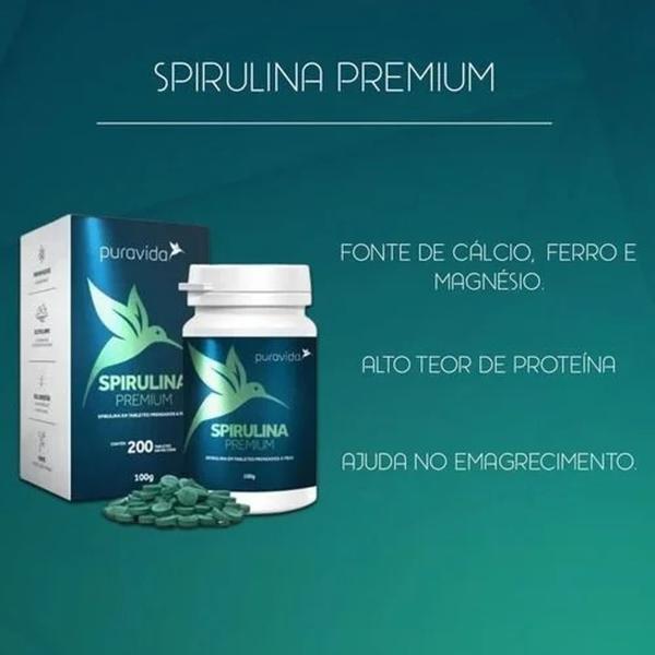 Imagem de Spirulina Premium Orgânica de 500 mg com 600 Tabletes de 100g - Pura Vida 