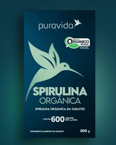 Imagem de Spirulina Premium Orgânica de 500 mg com 600 Tabletes de 100g - Pura Vida 