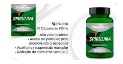 Imagem de Spirulina Termogenico 500mg Take Care 60 Capsulas