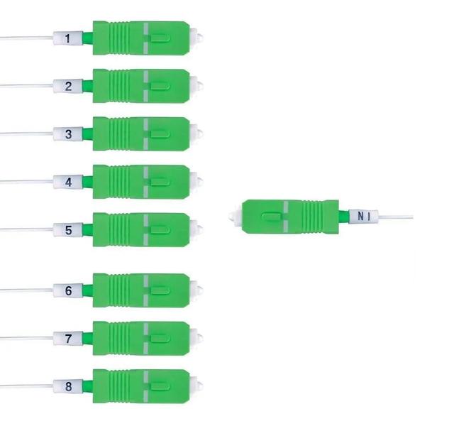 Imagem de Splitter 1X16 Apc Sm Plc 0.9Mm 1.5M Divisor Fibra Hfo 10 Un