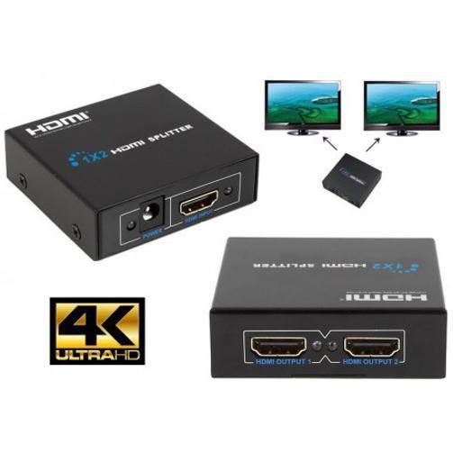 Imagem de Splitter 2 Saidas Divisor Sinal Hdmi 1X2 4K 2K 3840 X 2160