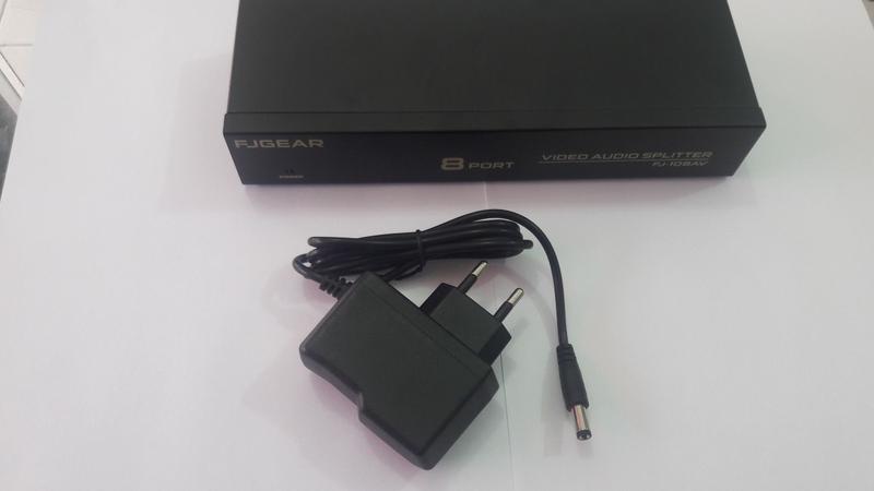 Imagem de Splitter 8 Portas Audio Video Composto Rca Av-108