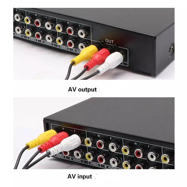 Imagem de Splitter Av Áudio Vídeo Para Circuito Tv Vigilancia 8 Port