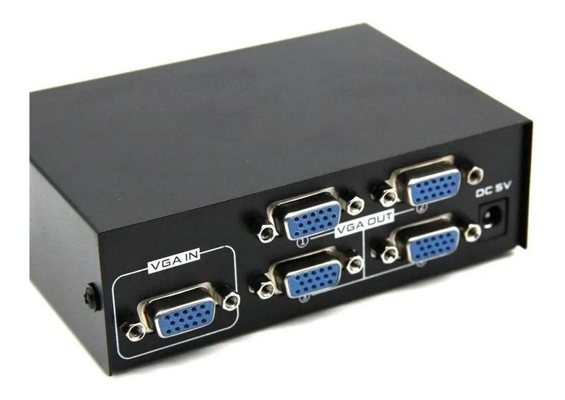 Imagem de Splitter Divisor De Sinal Distribuidor Video 4 Porta Vga 1x4