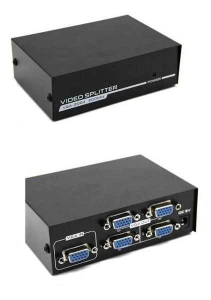 Imagem de Splitter Divisor De Sinal Distribuidor Video Vga 1x4 4 Porta