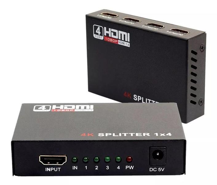 Imagem de Splitter Divisor Sinal Hdmi Full Hd Duplicado 1X4 Video T23