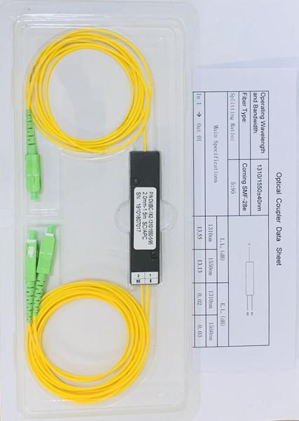 Imagem de Splitter Fbt Desbalanceado 40/60% 1X2 Sc/Apc