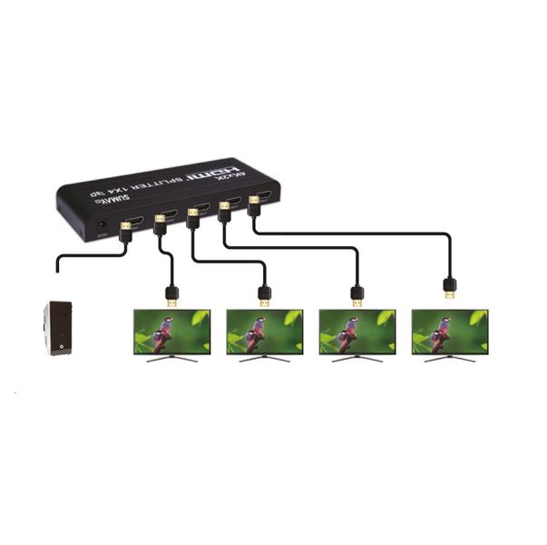 Imagem de Splitter HDMI 1X4 4K 3D - Sumay SM-SP04