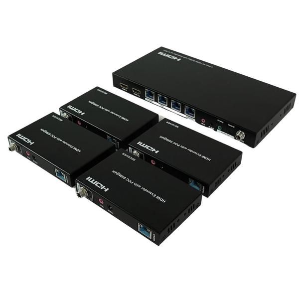 Splitter HDMI 4K 1x4 com 4 Extensores por CAT até 60m Encore Imagem de Splitter HDMI 4K 1x4 com 4 Extensores por CAT até 60m Encore