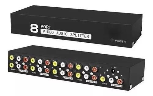 Imagem de Splitter Rca Audio Video Composto 1x8 Distribuidor Av-108