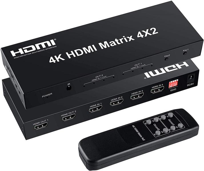 Imagem de Splitter Switch Matriz 2x4 Hdmi 4k 2k Ultra Full Hd 3d Fonte