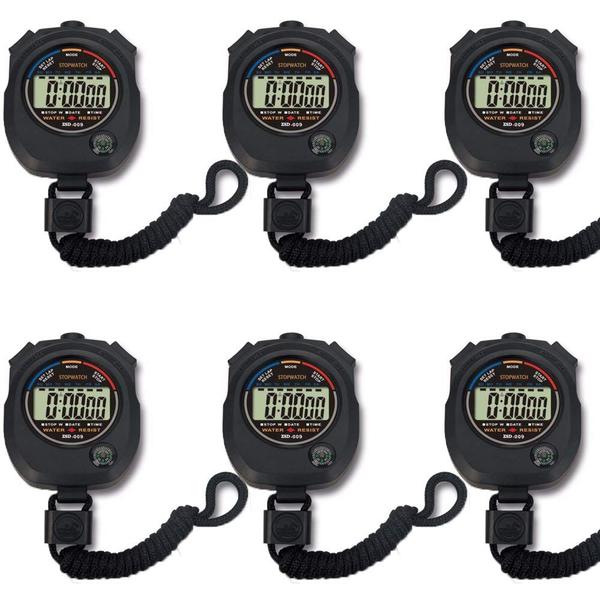 Imagem de Sport Stopwatch Timer Pgzsy Electronic Digital, pacote com 6