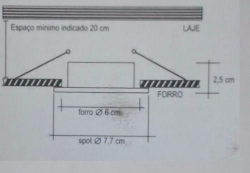 Imagem de Spot Com Lâmpada Gu10 5W  Para Teto Sanca E Gesso Cor Ouro - Bronzearte