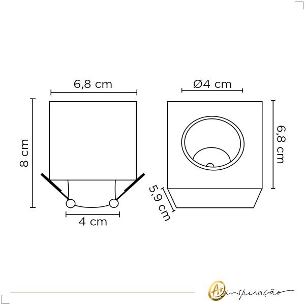 Imagem de Spot De Embutir Nyx Cubo De Cristal Led Branco Quente 3200k 3w